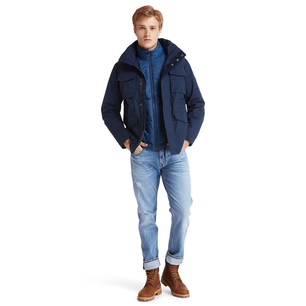 Jaqueta Masculino - Timberland Snowdon Peak 3-In-1 M65 Impermeavel - PIDNV6792 - Azul Marinho